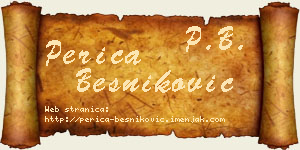 Perica Besniković vizit kartica